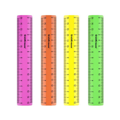 Большое фото товара - Линейка пластиковая 15 см Neon 52997 ассорти ErichKrause, 12-140219. Вариант №1
