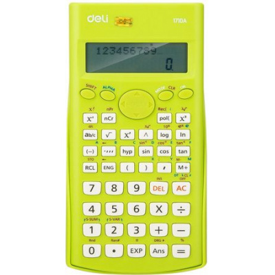 Большое фото товара - Калькулятор DELI научный 10+2 разряда E1710A/GRN 88х23х165 мм зеленый (1187635) Deli, 12-143067. Вариант №1