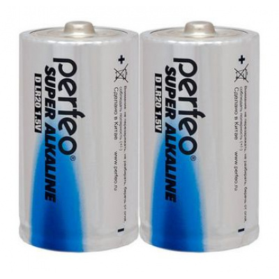 Большое фото товара - Элемент питания  LR20 2SH PERFEO Super Alkaline PF LR20/2SH, 12-146237. Вариант №1