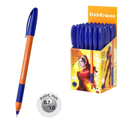 Большое фото товара - Ручка шариковая U-109 Orange Stick Grip Ultra Glide Technology синяя 1.0мм 47591 ErichKrause, 12-146298. Вариант №1