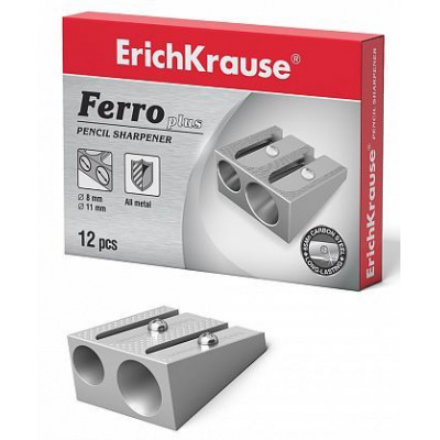 Большое фото товара - Точилка металлическая FERRO PLUS 7075 на два отверстия ErichKrause, 12-15010. Вариант №1