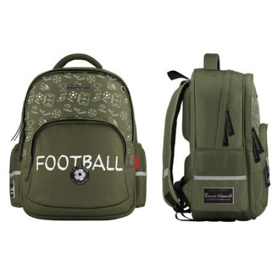 Большое фото товара - Рюкзак школьный "SPORT PATTERN.ФУТБОЛ" (ТЕМНО-ЗЕЛЕНЫЙ) 30х40х19 см 12-002-203/11 Bruno Visconti, 12-150561. Вариант №1