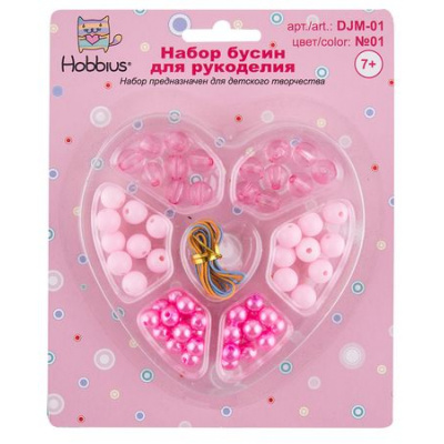 Большое фото товара - Набор бусин для рукоделия DJM-01 №01 ассорти Hobbius, 12-151253. Вариант №1