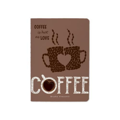 Большое фото товара - Записная книжка А6 32л клетка "COFFEE AS HOT AS LOVE" 7-32-001/20 Bruno Visconti, 12-154871. Вариант №1