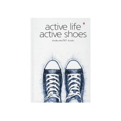 Большое фото товара - Престиж-блокнот А5 160л клетка "КРОССОВКИ/ACTIVE SHOES" 3-160-074/20 Альт, 12-155233. Вариант №1