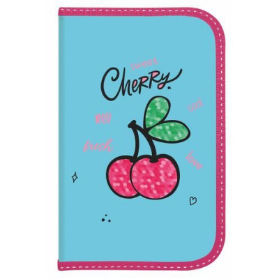 Большое фото товара - Пенал 2-х ств. 190х115 мм "ВИШНИ/CHERRIES" ПКБ-ЧРИ SchoolФормат, 12-156026. Вариант №1