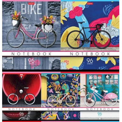 Большое фото товара - Тетрадь  96л клетка "I like my bike" (075701) Хатбер, 12-156695. Вариант №1