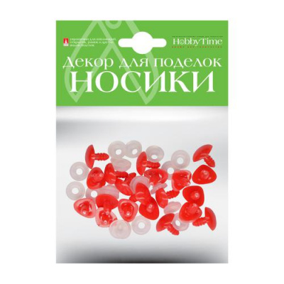 Большое фото товара - Декоративные элементы "НОСИКИ ВИНТОВЫЕ ТРЕУГОЛЬНЫЕ (КРАСНЫЕ)" 16х13 мм 2-781/14 Альт, 12-164538. Вариант №1