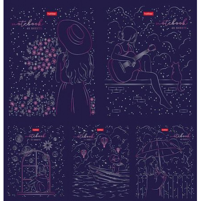 Большое фото товара - Тетрадь  48л клетка "Dream ON" (079241) Хатбер, 12-166281. Вариант №1