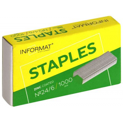 Большое фото товара - Скобы №24/6 1000шт OS24-1000 inФОРМАТ, 12-16753. Вариант №1