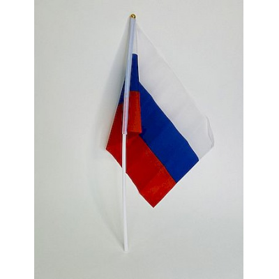 Большое фото товара - Флажок российский 40х60 см Триколор, без герба 28-163, 12-16785. Вариант №1