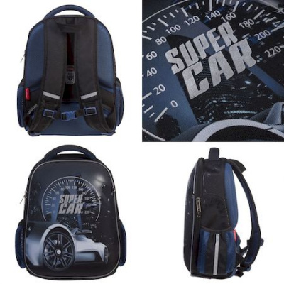 Большое фото товара - Рюкзак школьный "Ergonomic light. Super car" 38х29х16 см (077862) 85028 Хатбер, 12-169668. Вариант №1