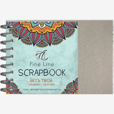Большое фото товара - Блокнот для скрапбукинга на спирали А5 10л "SCRAPBOOK" 2940 Полином, 12-179287. Вариант №1