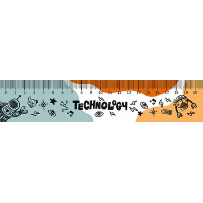 Большое фото товара - Закладка-линейка 20 см "TECHNO" ЗЛ-20 Пчелка, 12-182079. Вариант №1