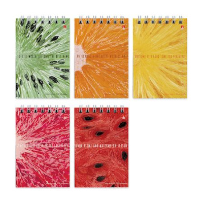 Большое фото товара - Блокнот на спирали А7 40л клетка "ЭКЗОТИЧЕСКИЕ ФРУКТЫ/EXOTIC FRUITS" 3-40-722 Альт, 12-182898. Вариант №1