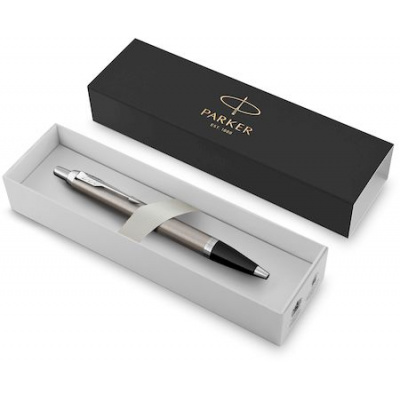 Большое фото товара - Ручка шариковая PARKER "IM Essential K319" (CW2143631) Brushed Metal CT M чернила син. подар.кор. (1829048) PARKER, 12-183038. Вариант №1