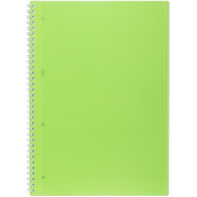 Большое фото товара - Тетрадь А4  80л клетка на спирали LINE NEON "Зеленая" многоуров.перфорация пластиковая обложка (081542) 03034 Хатбер, 12-185419. Вариант №1