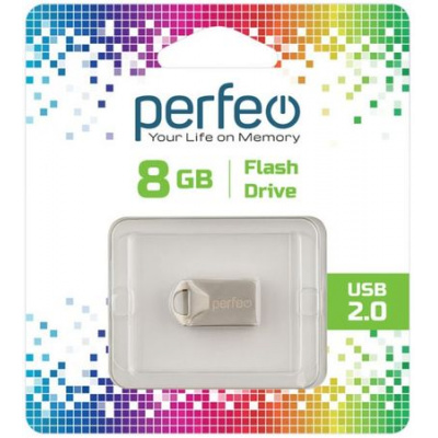 Большое фото товара - ФЛЕШ-накопитель (USB) PERFEO  8GB M10 Серия "Металл" PERFEO, 12-186567. Вариант №1