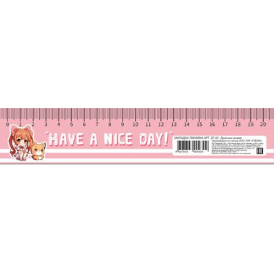 Большое фото товара - Закладка-линейка 20 см "ANIME GIRL" ЗЛ-20 Пчелка, 12-187722. Вариант №1