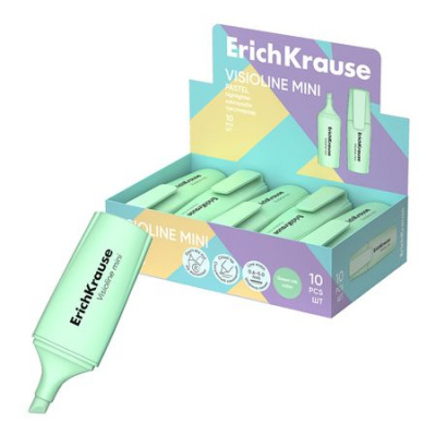 Большое фото товара - Текстовыделитель Visioline Mini Pastel зеленый 60800 ErichKrause, 12-187875. Вариант №1