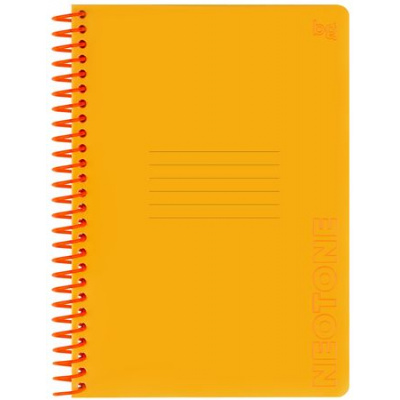 Большое фото товара - Тетрадь  96л клетка на спирали пластиковая обложка  "Neon. Orange" Т5гр96_пл 58832 BG, 12-188609. Вариант №1
