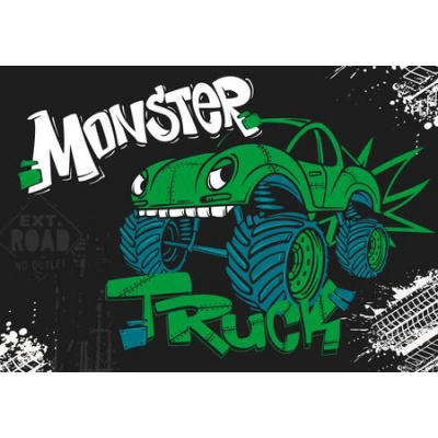 Большое фото товара - Настольное покрытие для труда 33х23 см НПД-1 "MONSTER TRUCK" пластик Пчелка, 12-189262. Вариант №1