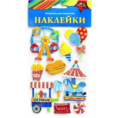 Большое фото товара - Декоративные наклейки из ЭВА "Парк развлечений" С3476-16 АппликА, 12-192082. Вариант №1