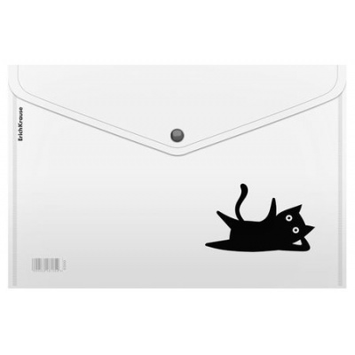 Большое фото товара - Папка с кнопкой  А4 180мкм 63500 Clear Cat ErichKrause, 12-193946. Вариант №1