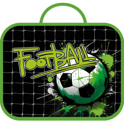 Большое фото товара - Папка школьника А4 с ручками 33,5х26х6 см ПШ-11 "GREEN FOOTBALL" ткань Пчелка, 12-195288. Вариант №1