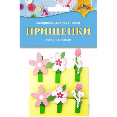 Большое фото товара - Декоративные прищепки "Цветочки" С3574-12 АппликА, 12-195666. Вариант №1