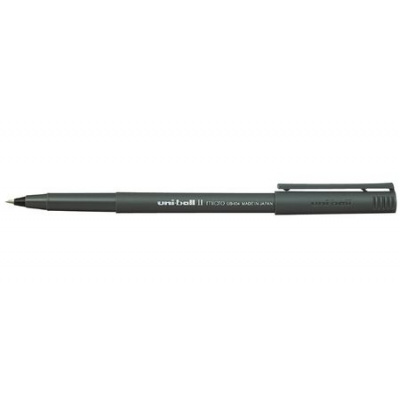 Большое фото товара - Ручка-роллер 0.5 мм Uni-Ball II Micro UB-104 черный (66251) Uni Mitsubishi Pencil, 12-197241. Вариант №1