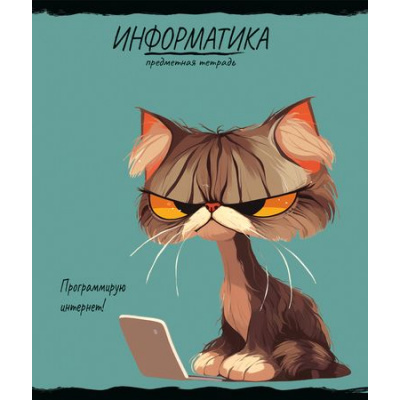 Большое фото товара - Тетрадь 48л "ПРО ХВОСТ" по информатике 48-2478 Проф-Пресс, 12-197849. Вариант №1