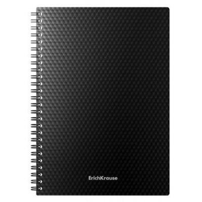 Большое фото товара - Тетрадь  80л клетка на спирали пластиковая обложка "Total Black" 58554 ErichKrause, 12-199732. Вариант №1