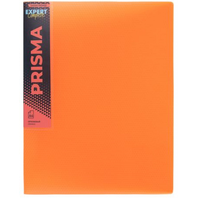 Большое фото товара - Папка пластиковая 4 кольца 25мм PRISMA NEON 700 мкм EC211400012 оранжевая, эффект 3D Expert Complete, 12-200624. Вариант №1