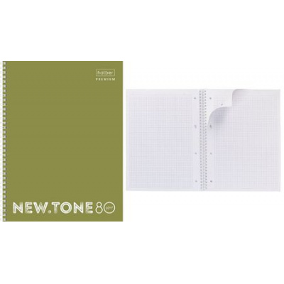 Большое фото товара - Тетрадь А4  80л клетка "Premium NEWtone PASTEL Олива" картон 80Т4лA1гр_05053 (067702) Хатбер, 12-201356. Вариант №1