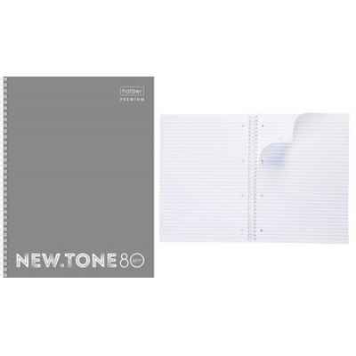 Большое фото товара - Тетрадь А4  80л линейка "Premium NEWtone PASTEL Серый жемчуг" картон 80Т4лA2гр_05054 (067705) Хатбер, 12-201361. Вариант №1