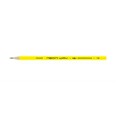 Большое фото товара - Карандаш черногр. неоновый "Неоновый путь" желтый NW04-12Д 1540 Воскресенская Карандашная Фабрика, 12-201623. Вариант №1