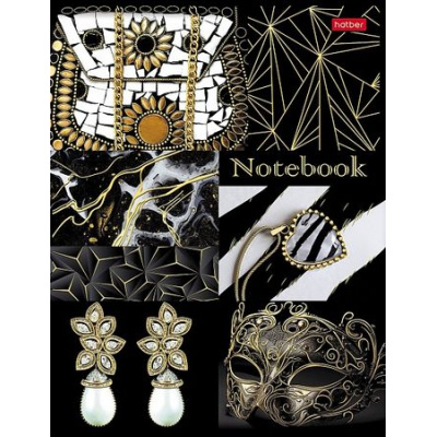Большое фото товара - Бизнес-блокнот А5  80л клетка "Fashion gold" 5-цв. блок (085256) 30533 Хатбер, 12-202081. Вариант №1
