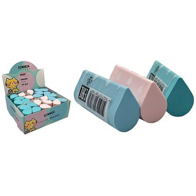 Большое фото товара - Ластик фигурный "Капля/KIDS FIGURE DROP" термопласт. резина 27x20x50мм 259348 LXKESFRD-DR LOREX KIDS, 12-203526. Вариант №1