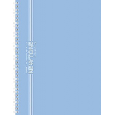 Большое фото товара - Тетрадь А4  80л клетка на спирали "NEWtone PASTEL Голубая дымка" многоур.перф. Soft-touch (091965) 05057 Хатбер, 12-204765. Вариант №1