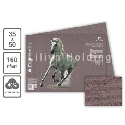 Большое фото товара - Бумага для пастели 35х50 см 10л 160г/м2 "Палаццо.Аshes" коричневый БРА/В3 Лилия Холдинг, 12-204993. Вариант №1