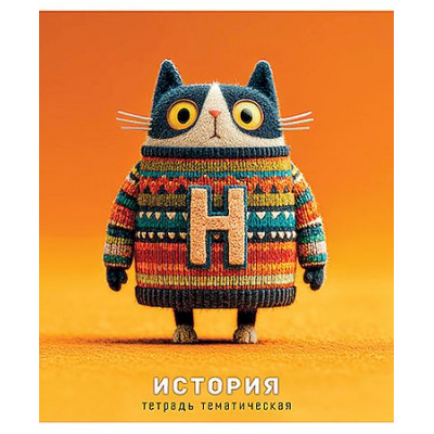 Большое фото товара - Тетрадь  48л "Котики  в свитерах" по истории С0204-09 КТС-ПРО, 12-207699. Вариант №1