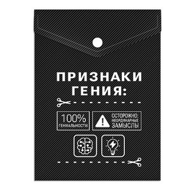 Большое фото товара - Папка с кнопкой 158х114 мм 180мкм 72386 "ФРАЗЫ С ХАРАКТЕРОМ" Феникс, 12-208953. Вариант №1