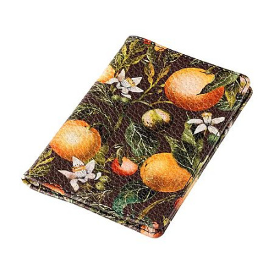 Большое фото товара - Обложка для паспорта "ФЛОРА.РАЙСКИЕ АПЕЛЬСИНЫ/FLORA.PARADISE.ORANGES" кожзам 3-620/16 Bruno Visconti, 12-209321. Вариант №1