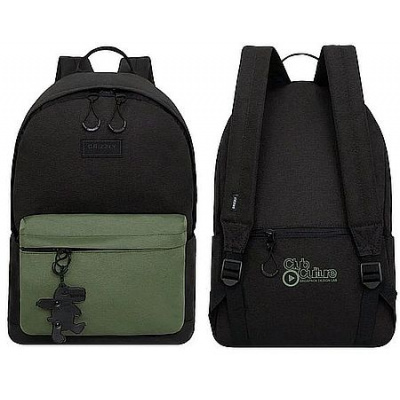 Большое фото товара - Рюкзак молодежный RQL-517-4/1 оливковый 28х42х12 см GRIZZLY, 12-211047. Вариант №1