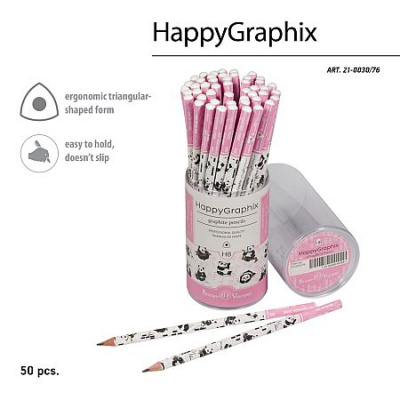 Большое фото товара - Карандаш черногр. "Happy Graphix" Панды НВ 21-0030/76 Bruno Visconti, 12-213080. Вариант №1