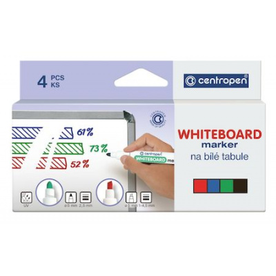 Большое фото товара - Набор 4 маркера для доски 2,5мм Board 8559/4 Centropen, 12-49288. Вариант №1