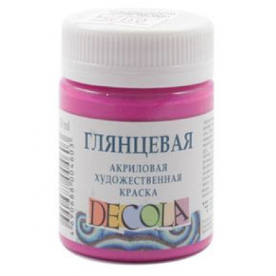 Большое фото товара - Акриловая краска глянцевая "Декола" 50мл Фуксия 2928618 Невская палитра, 12-67466. Вариант №1