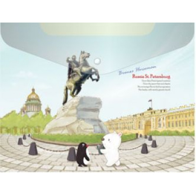 Большое фото товара - Папка с кнопкой  А5 180мкм A1854 SP Санкт-Петербург COMIX, 12-85986. Вариант №1
