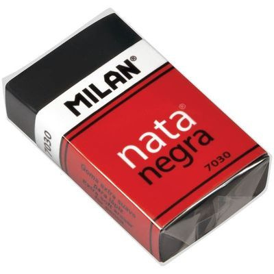Большое фото товара - Ластик "Nata Negra 7030" картонный держатель 39х24х10 мм CPM7030CF (973221) Milan, 12-86752. Вариант №1